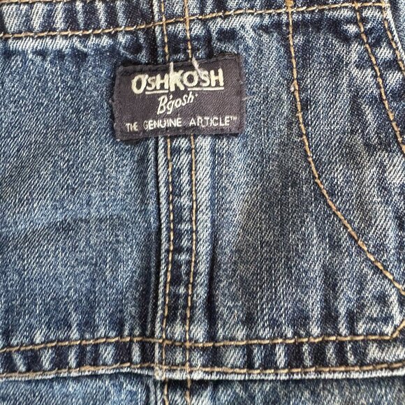 Oshkosh B'Gosh Jean Denim Overalls Canvas Straps Kids Toddler Size 3T - Picture 5 of 10